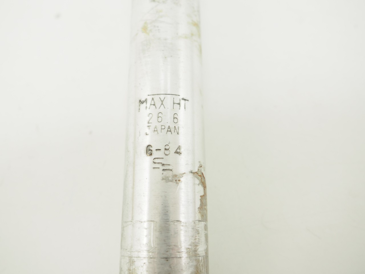 Vintage SR Laprade Bicycle Seatpost 26.6mmx260mm Silver Single Bolt 25mm Offset