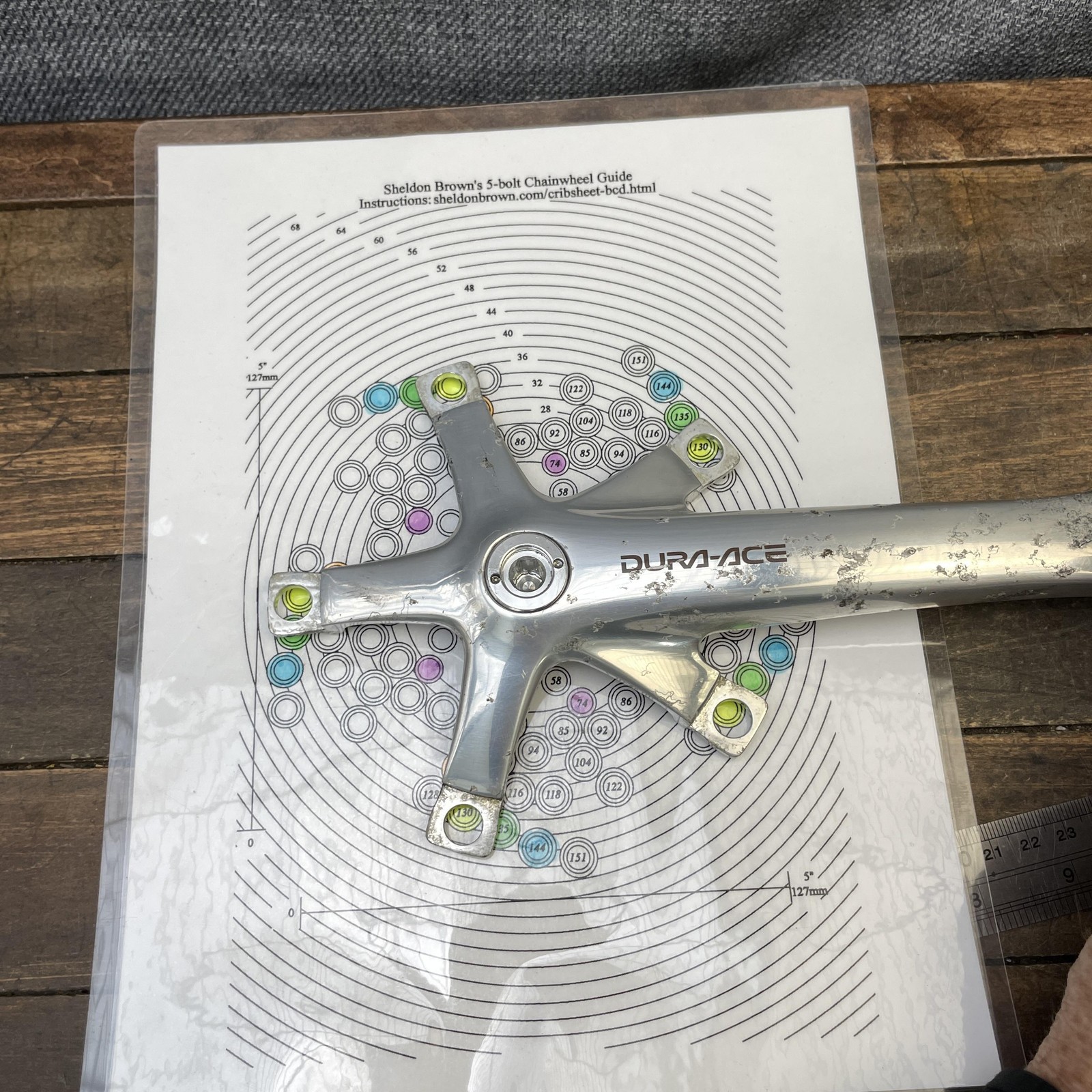 Vintage Shimano Dura-Ace FC-7700 Crankset Arms 172.5mm 130 BCD Road Bike Silver