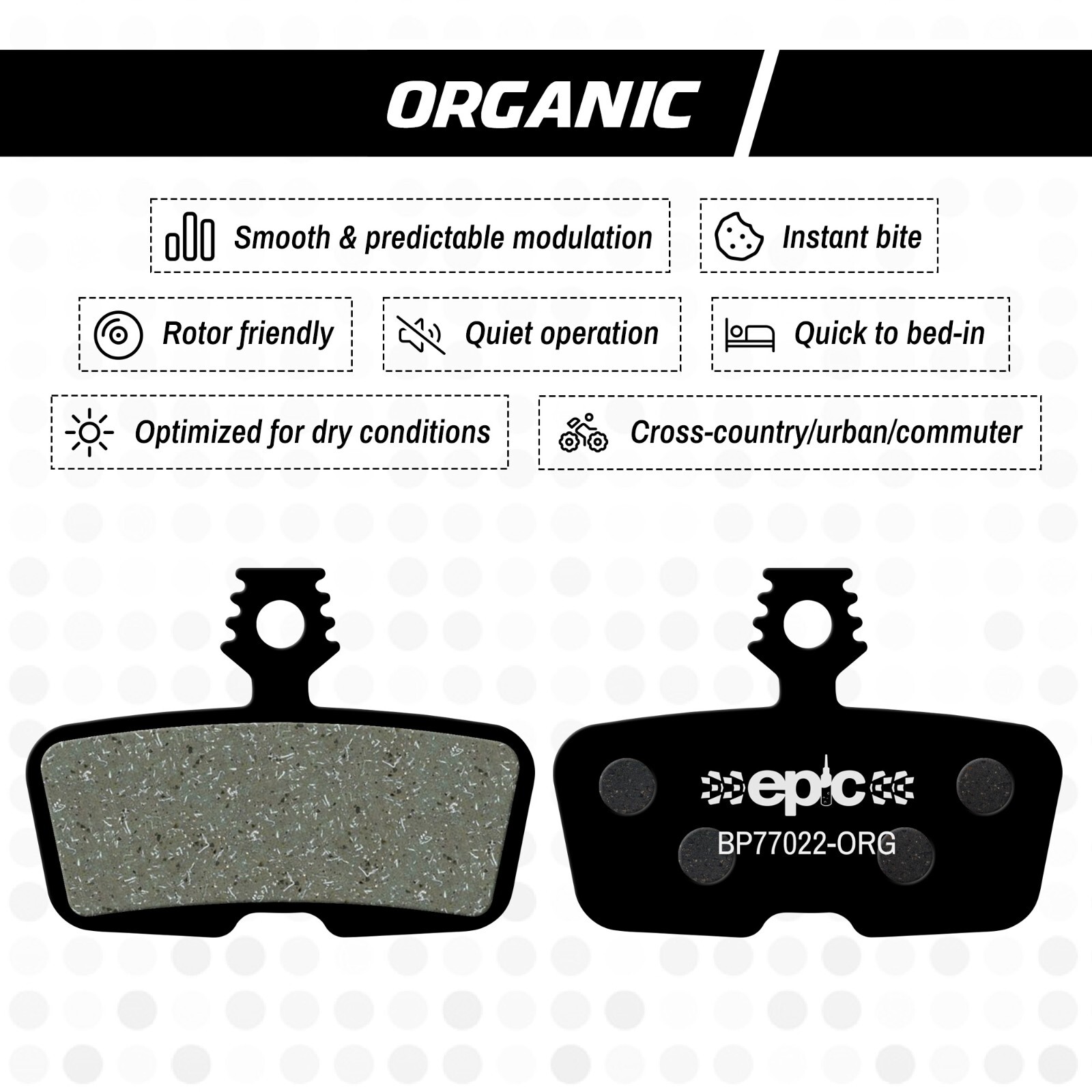 epic SRAM DB8, Motive, Code, G2 RE & Guide RE Brake Pads – Organic/Resin