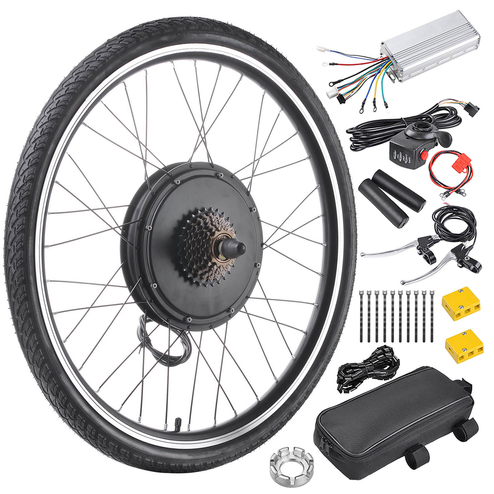 Xcceries 48V 1000W 26″ Rear Wheel Electric Bicycle Motor Conversion Kit E-bike