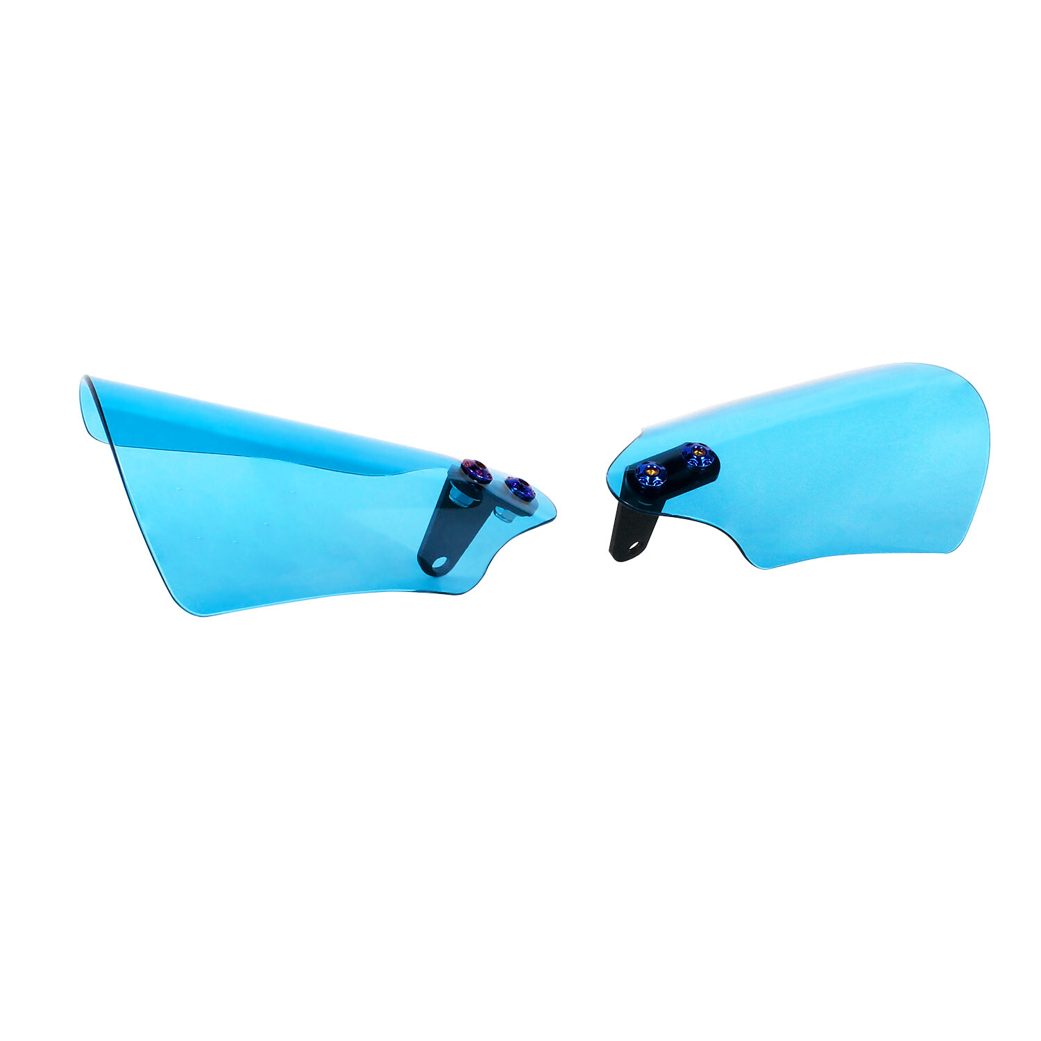 Blue Acrylic Hand Grips Windshield For Harley Touring FLHR FLTC Dyna FXDF FXDX