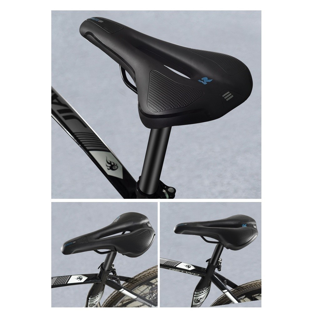 Ergonomic Mountain Bike Saddle 27 x 14.5 x 5cm with Wide Rear and Hollow Center