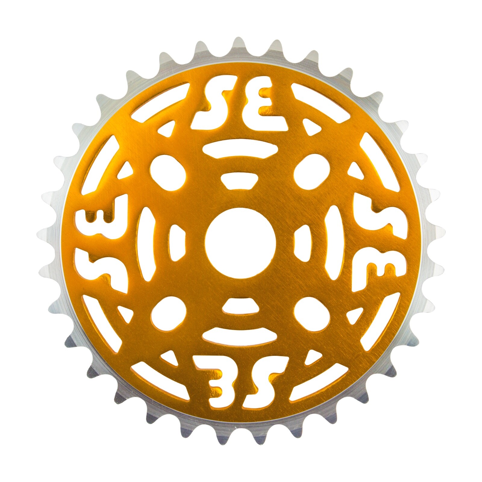 SE Racing Alloy BMX Single Speed Bike Chainring 33 Tooth 1/8″ Gold