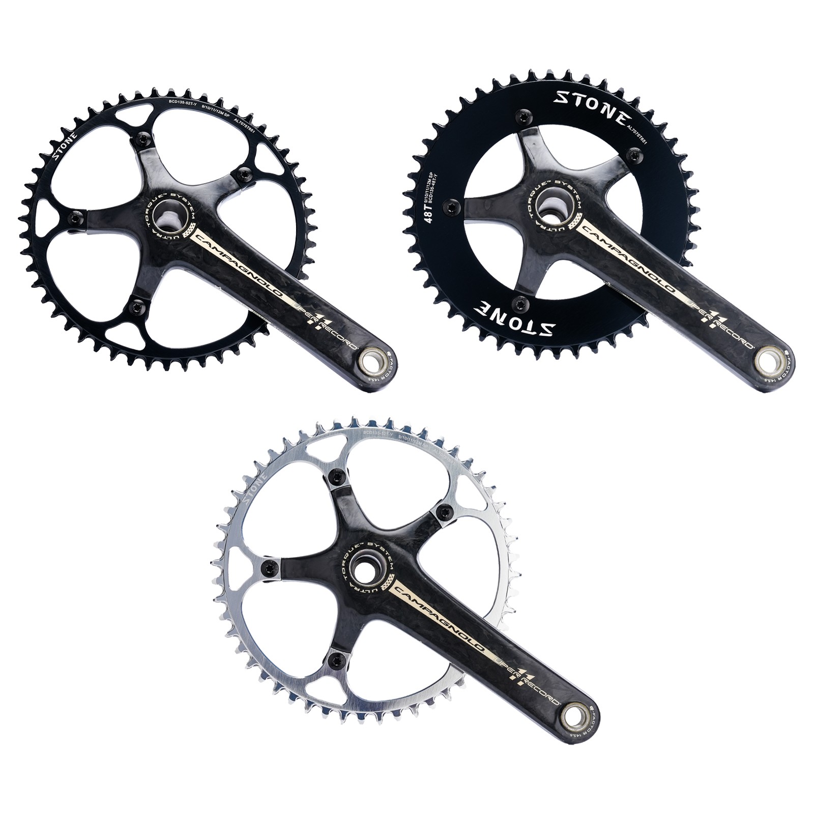 Stone 135BCD Chainring Round Narrow Wide 42t to 60T Road MTB Bike for campagnolo
