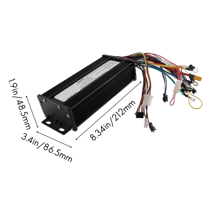 48V/60V/72V 45A E-bike Controller Sine Wave Square Wave +SM Twist Throttle Part