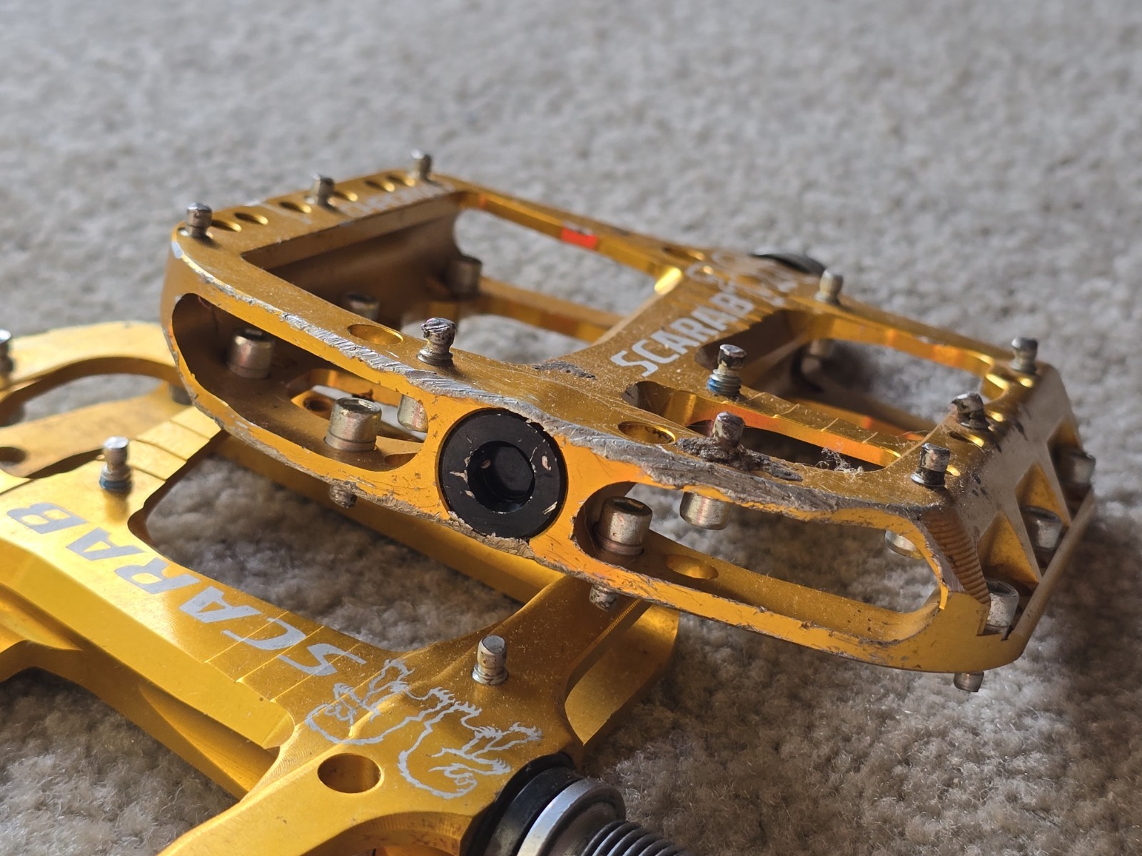 Chromag Scarab Platform pedals 9/16 sealed bearings Gold BMX mountain bike Mtb