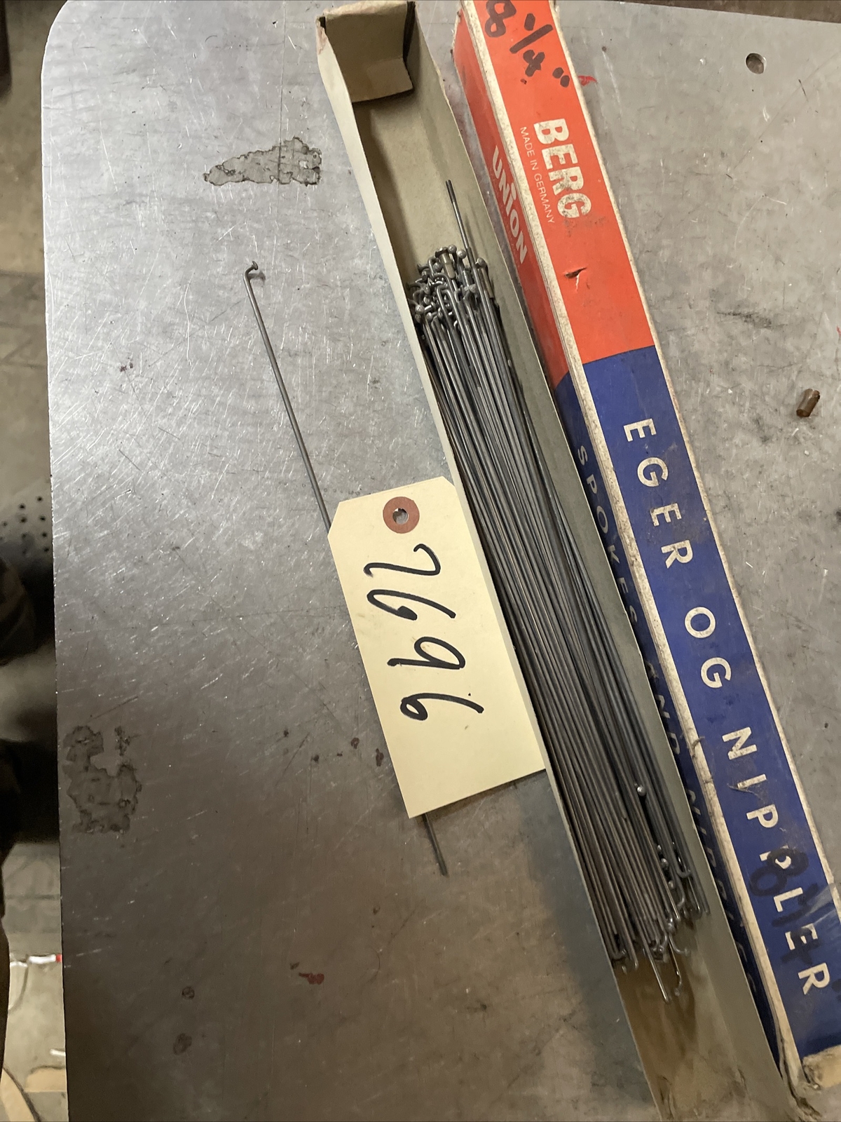 VINTAGE NOS BERG UNION CHROME WHEEL SPOKE ONLY 110pcs 9 5/8 16pcs 8 1/4