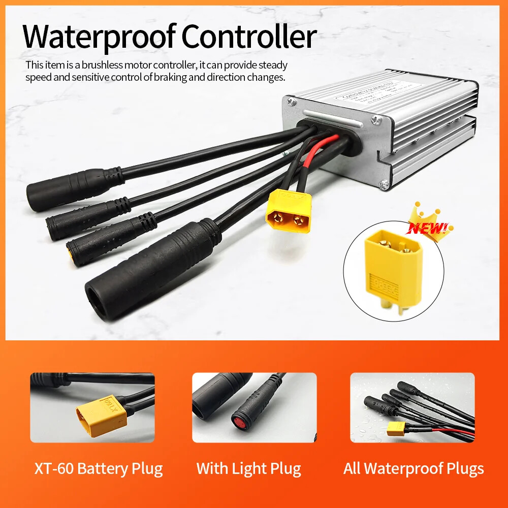 36V 48V 250W 350W 500W 1000W Mountain Ebike Brushless KT Controller Waterproof