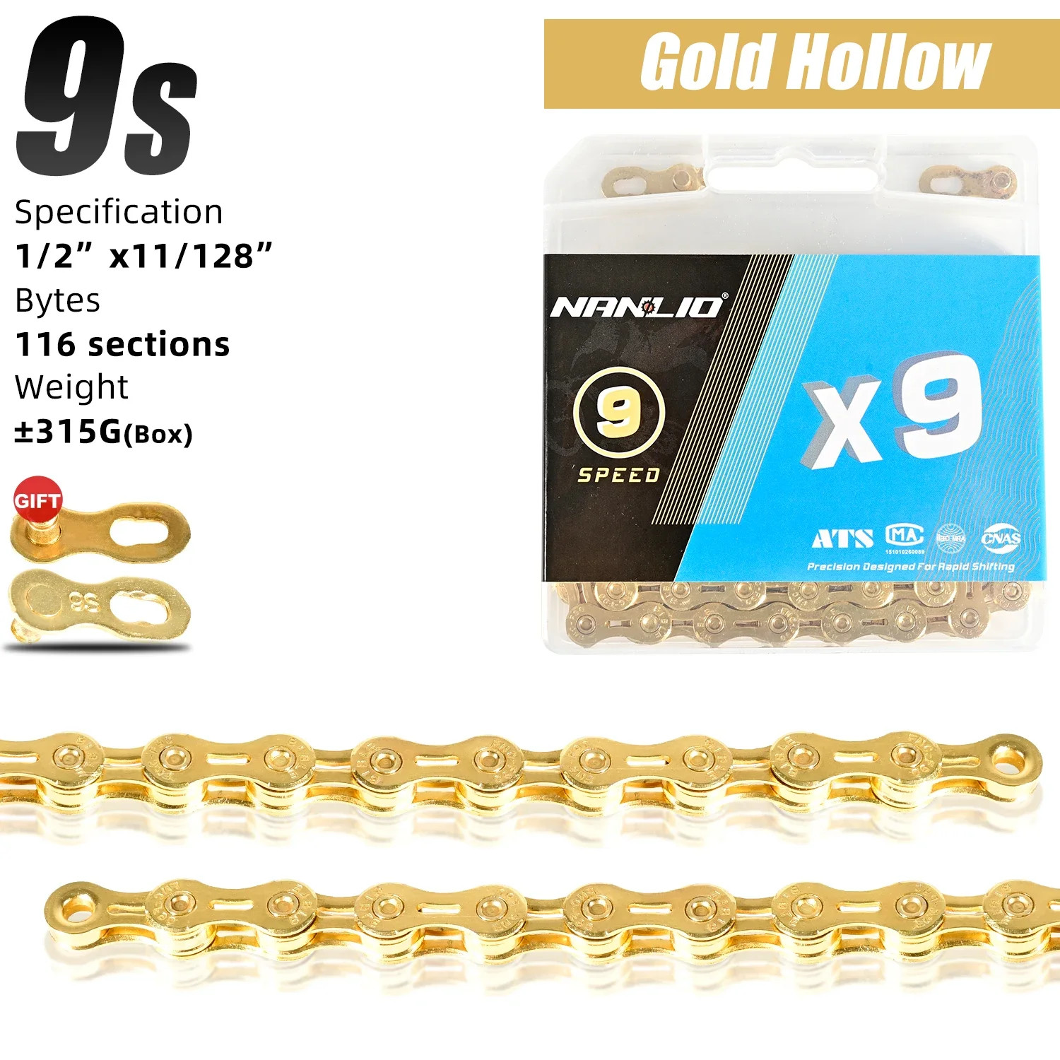 X8-X12 Bike Chain MTB Road Bicycle 116/126L Variable Speed Cycling Chain