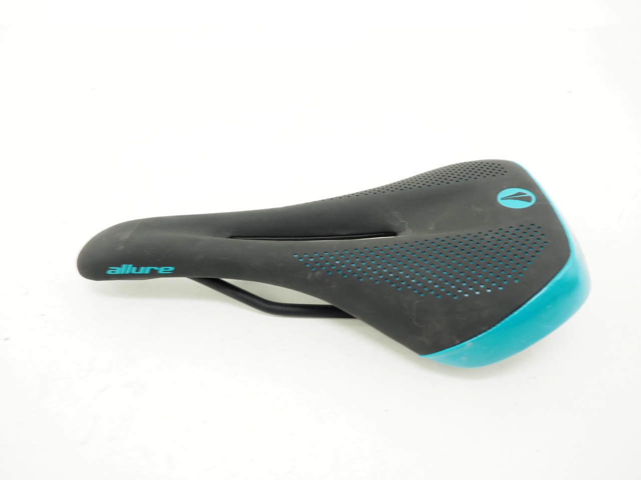 SDG Allure Bicycle Saddle Black / Blue Lux-Alloy 270mm x 135mm