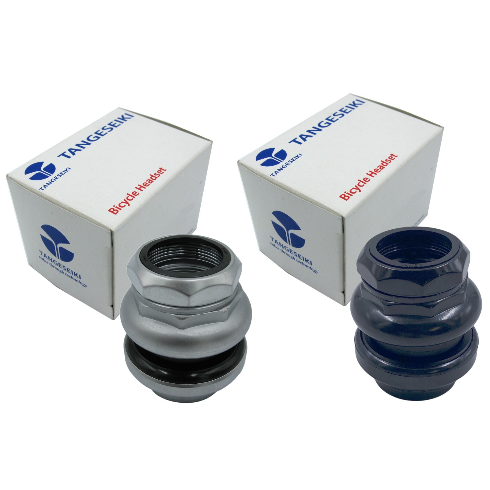 Tange Seiki Passage 30.2/26.4mm fits 1″ Threaded Bike Headset Black or Silver