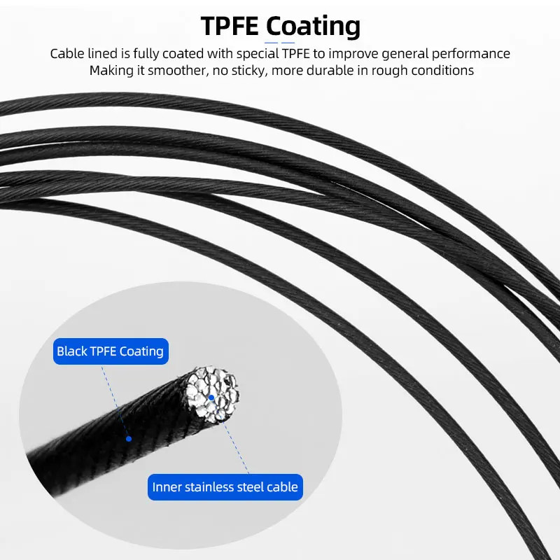 Bicycle PTFE Coated Stainless Steel Core Wire MTB Road Bicycle Zinc Coated Carbo