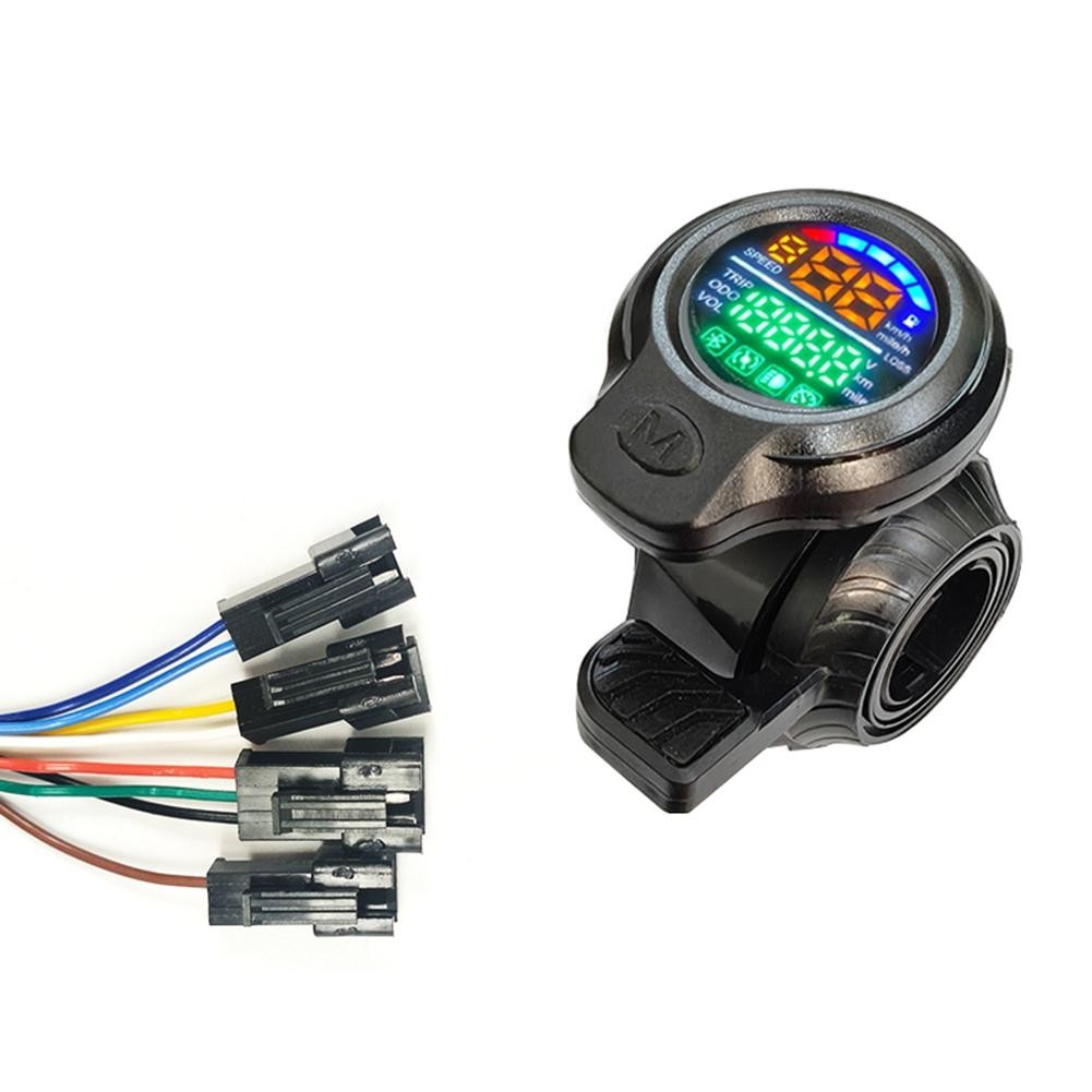 LCD Speed Display Thumb Throttle 8 Pin for Electric Bike Scooter Voltage 24 72V