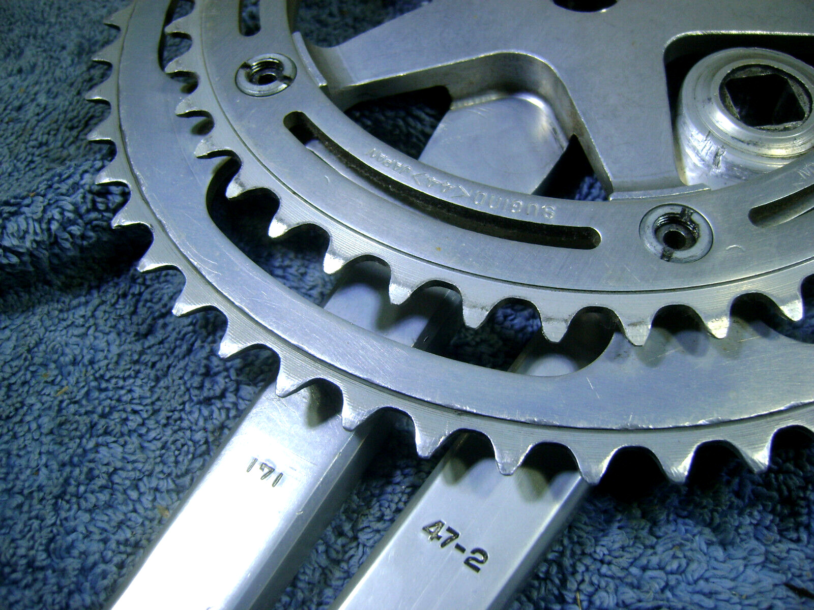 VGC, Sugino Mighty Competition, 3 piece crankset, 171mm, 54/44 chainrings