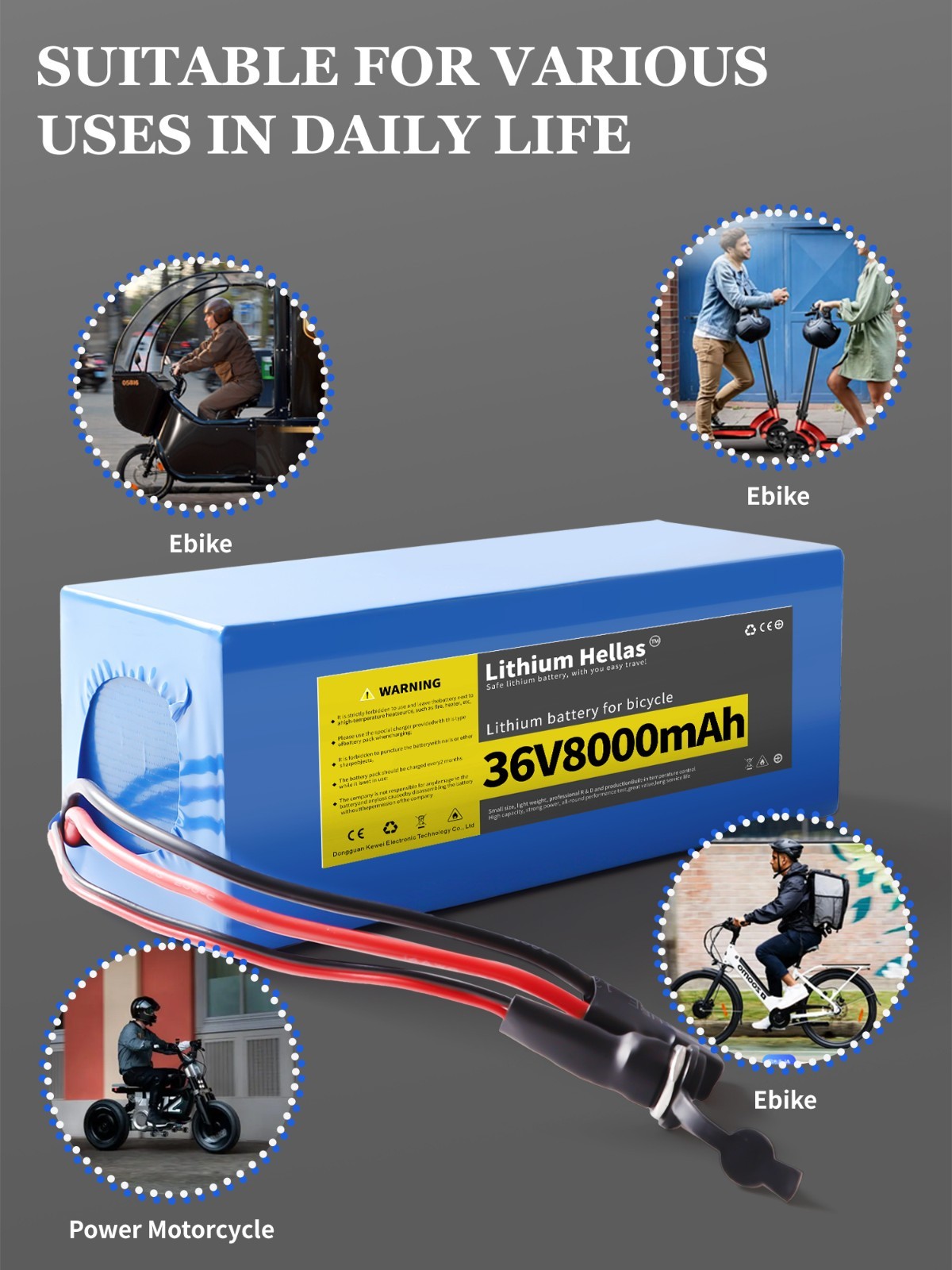 36V8Ah Lithium-ion Battery Pack for Ebike,scooters,high quality