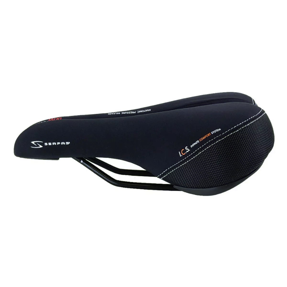 Serfas Dual Density Cutout Men’s Saddle – 279x171mm Black