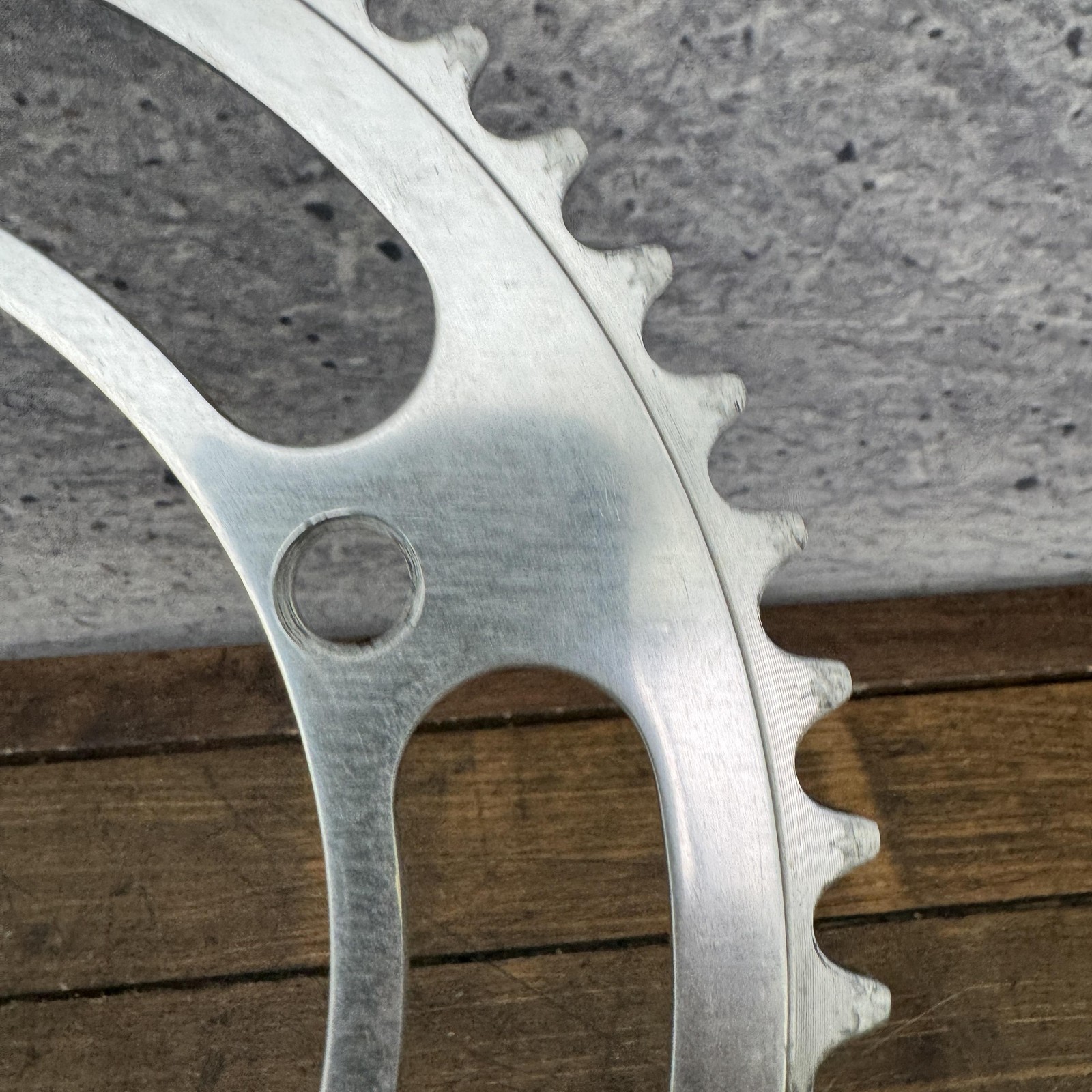 Vintage Campagnolo 53T Chainring 144 BCD 5-Bolt Road Bike Track Silver Crank