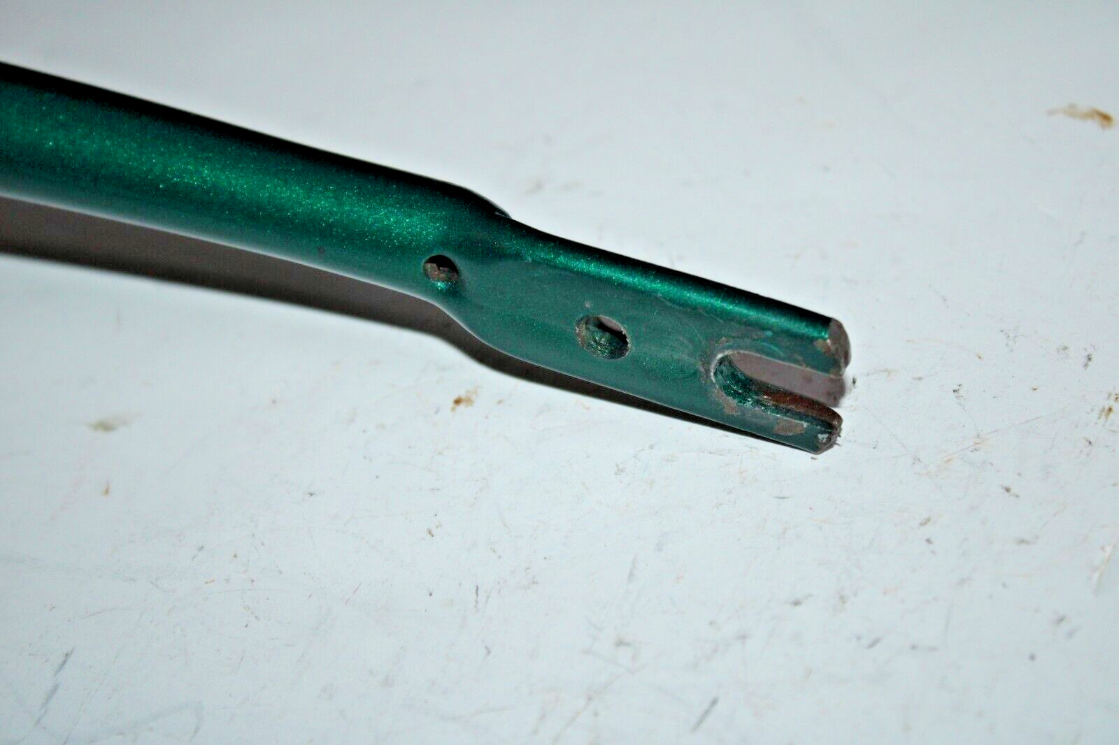 Vintage Touring Road Bike Fork 1″ Threaded 170mm Green Steel Hybrid USA Shipper