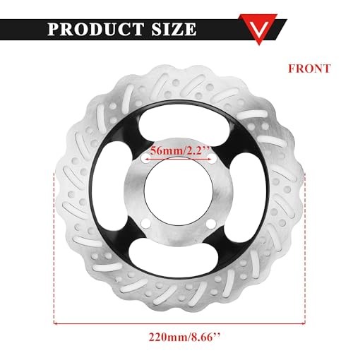 220mm/8.66» Rear Brake Disc Rotor with 4 Bolts for 50cc, 70cc, 90cc, 110cc