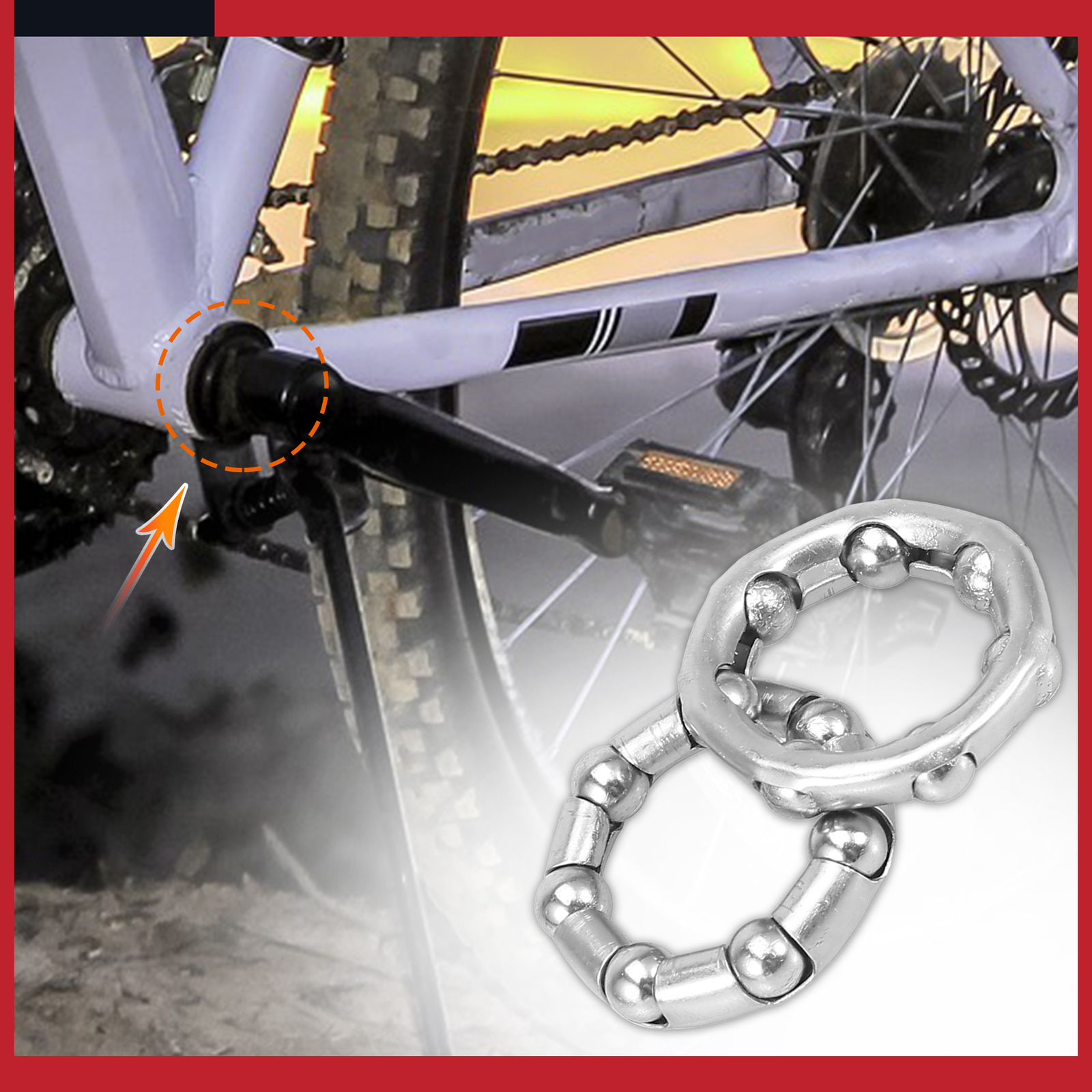 Universal 37.6mm x 7 Ball Bearings Cages Crank Wheel Bearing Retainer Pack of 2