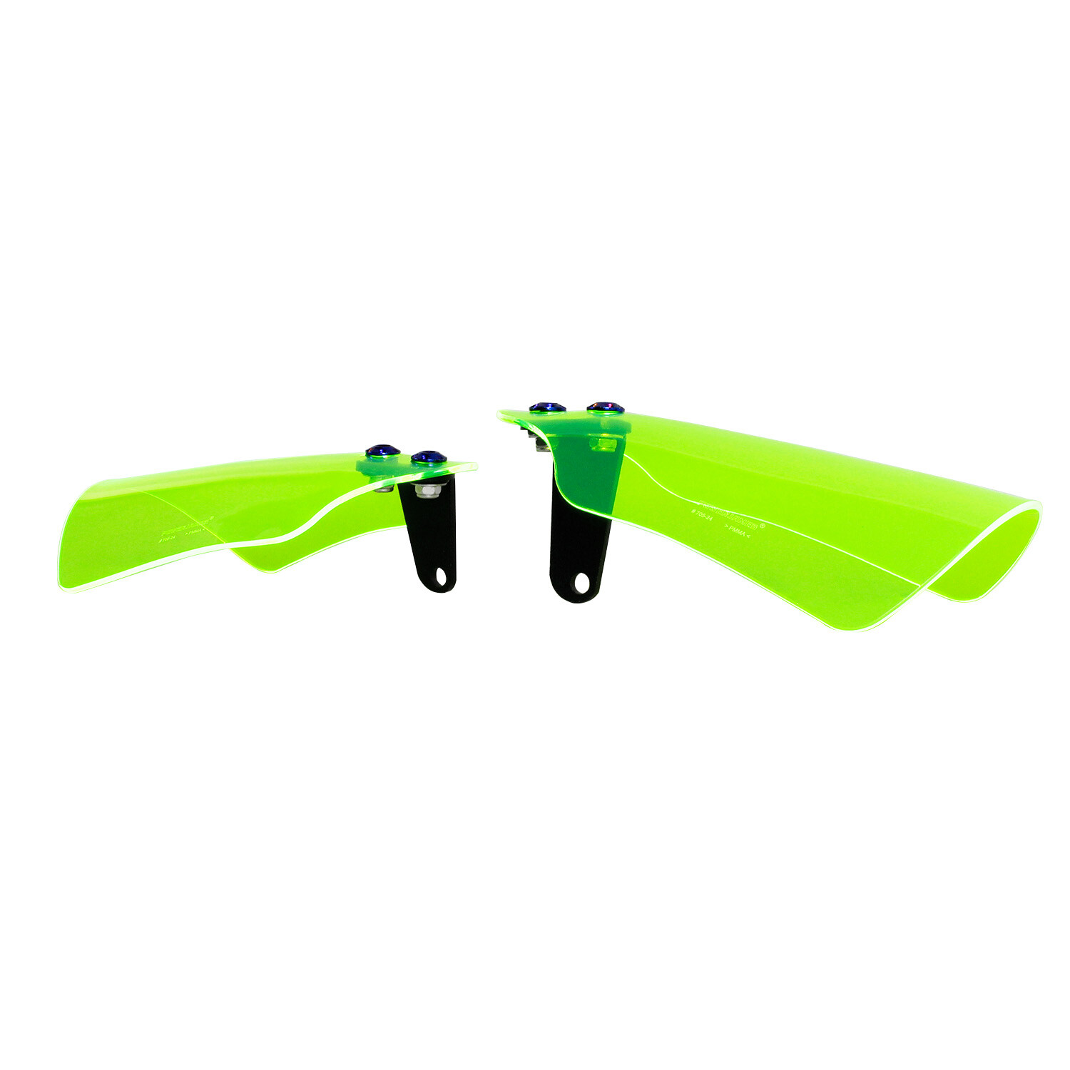 Green Acrylic Hand Grips Protector Windshield For Harley Softail Dyna Touring