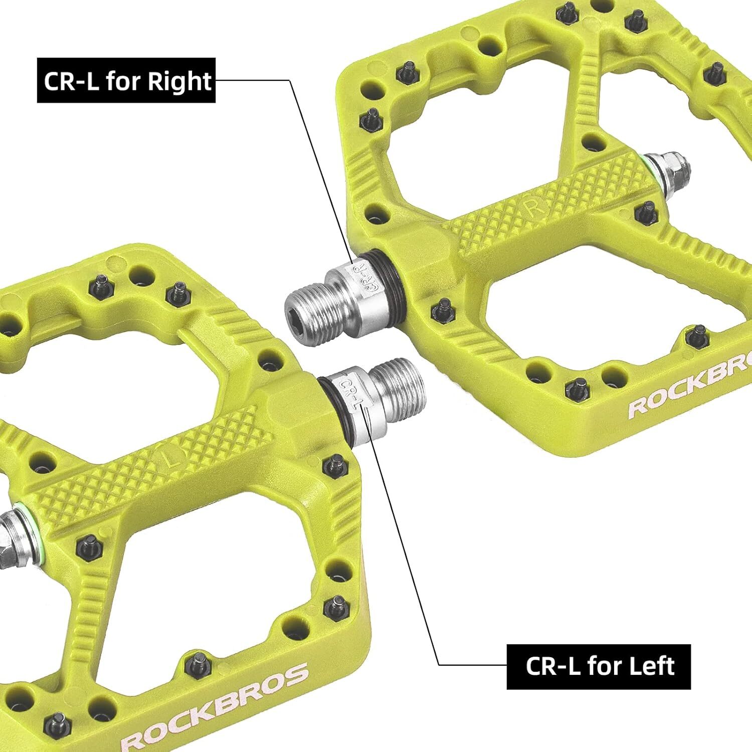 ROCKBROS Bicycle Pedals 9/16″ Lightweight Widen DU Bearing Platform Pedals
