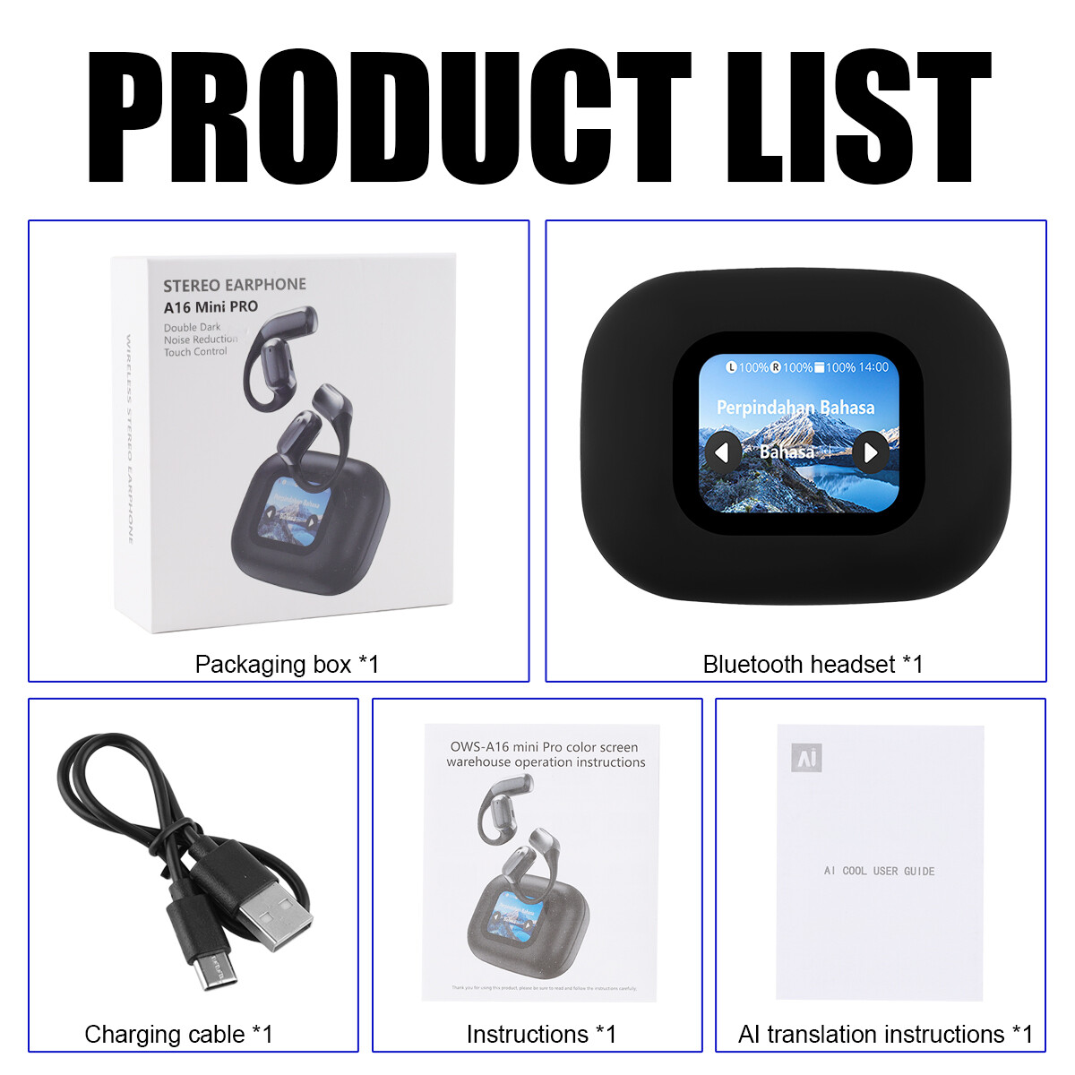 Bluetooth AI Translator Earbuds 135 Languages Real Time Translation Earphones