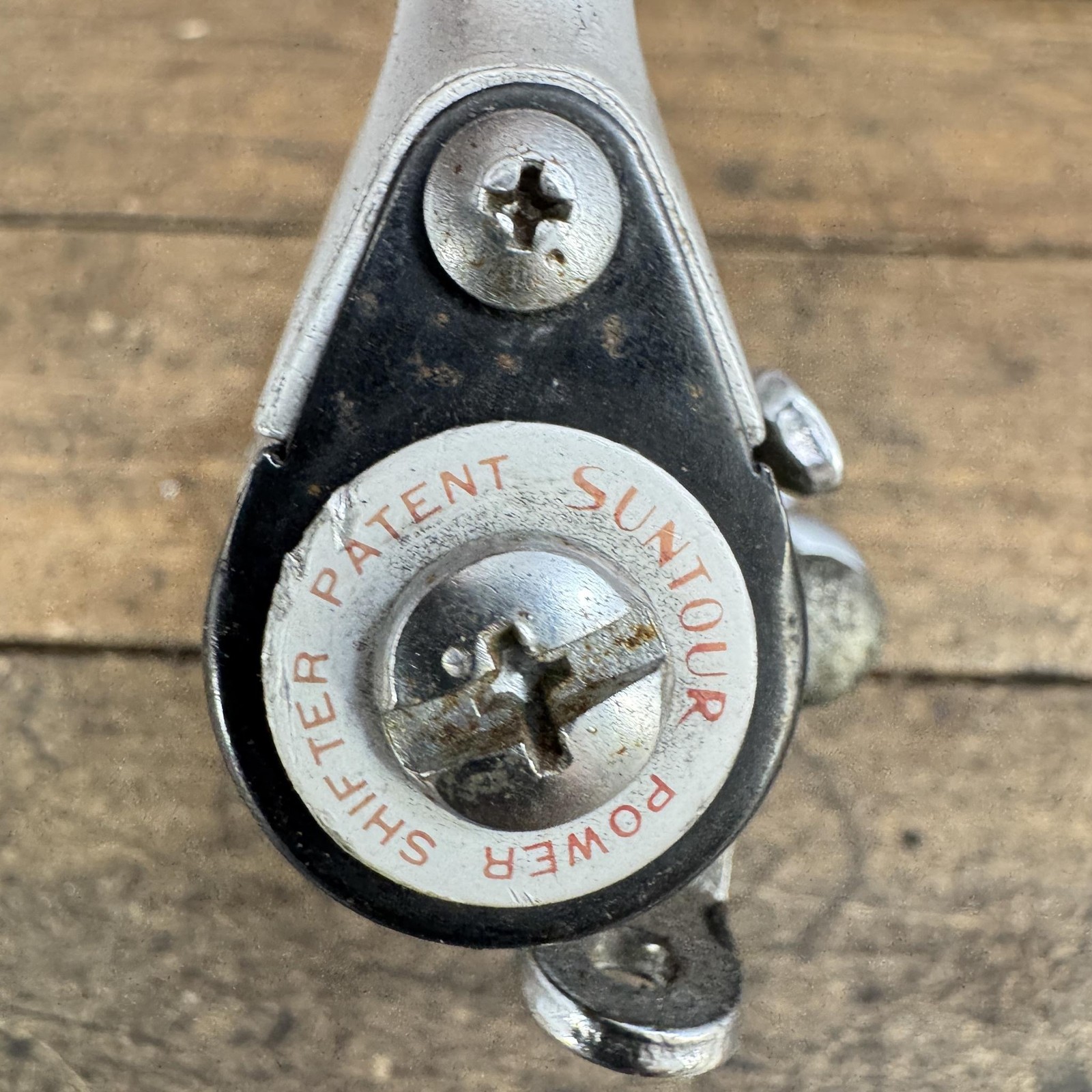 Vintage Suntour Power Shifter Set Down Tube Clamp Ratchet Road FRiction Bike