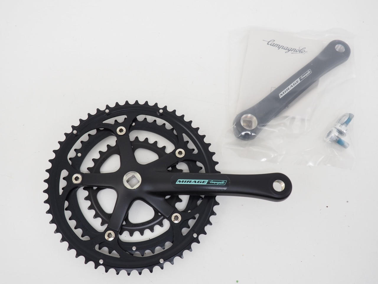NOS Campagnolo Mirage 9 Speed Alloy Crankset 170mm 52/42/30 Square Taper