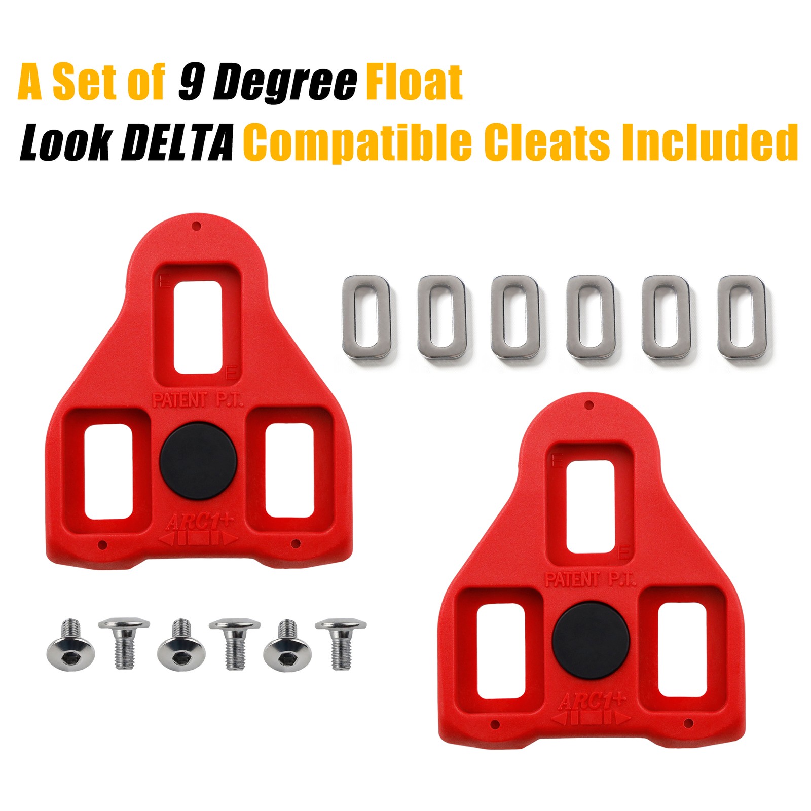 CD Bicycle Shoes Cleats Adapters Bundle- for MTB Shoes to Use with Delta Cleats