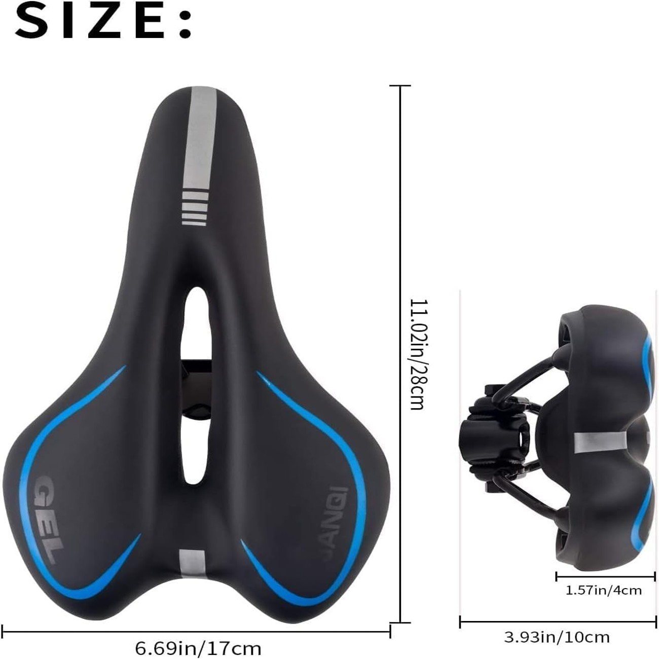 Bike Seat Cushion Gel Padded Saddle Cover – Comfortable Breathable Bicycle Seat