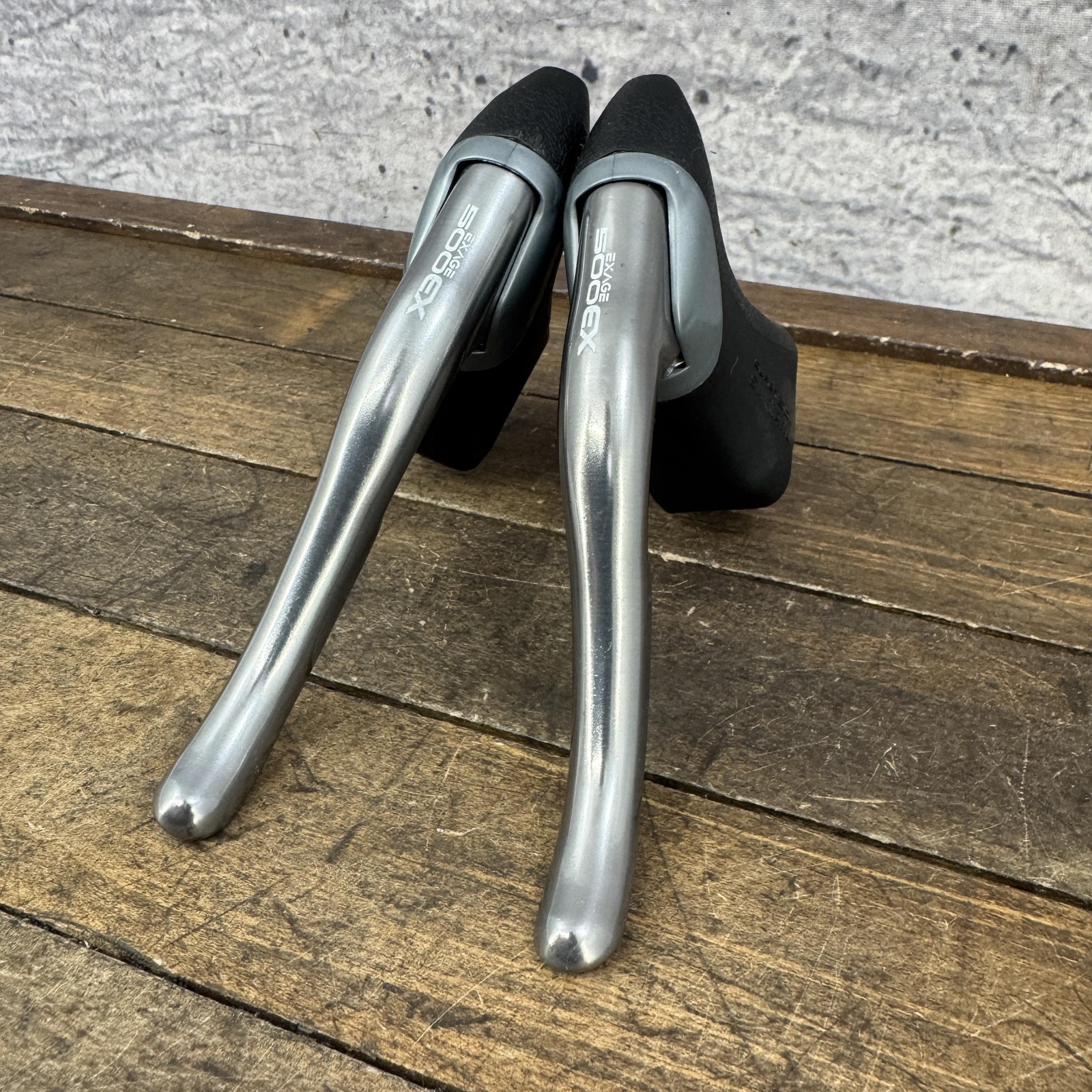 Vintage Shimano Exage 500EX BL-A500 Brake Levers NOS Hoods Pair Super SLR Grey