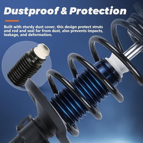 Pair Rear Struts Shocks Complete Assembly Compatible 2x Rear Struts 2007-2017
