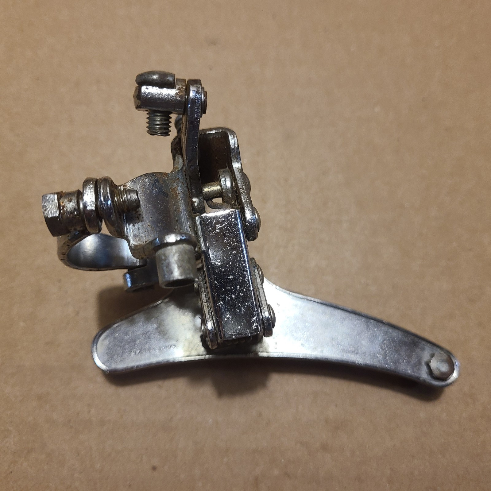 Vintage 70s Shimano Thunderbird Double Front Derailleur Chrome 28.6mm Japan