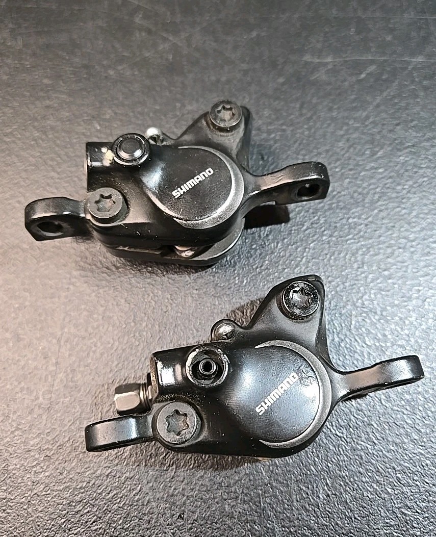Set Shimano BR-M315 Hydraulic Disc Brake Caliper Black Bicycle Brakes Hydro Mtb