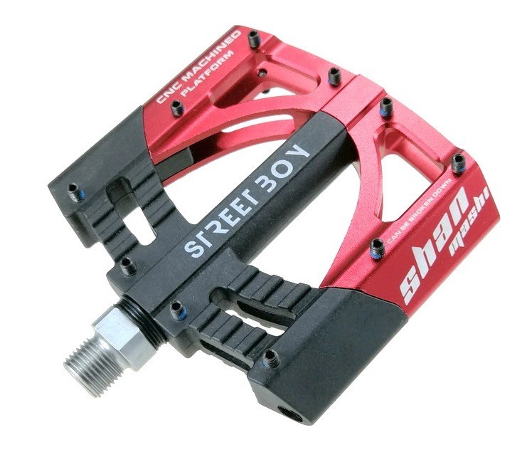 Aluminum Nylon Road MTB Mountain Bike XC Bicycle Pedal Flat Pedals 3 Bearings
