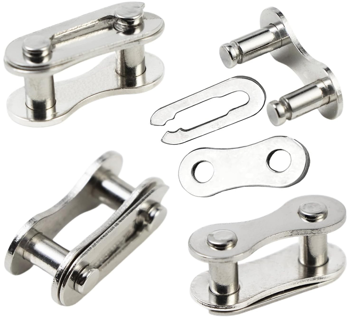 4 Pairs Bicycle Missing Link 1/6/7/8/9/10/11/12 Speed Chain Reusable Steel Bi…