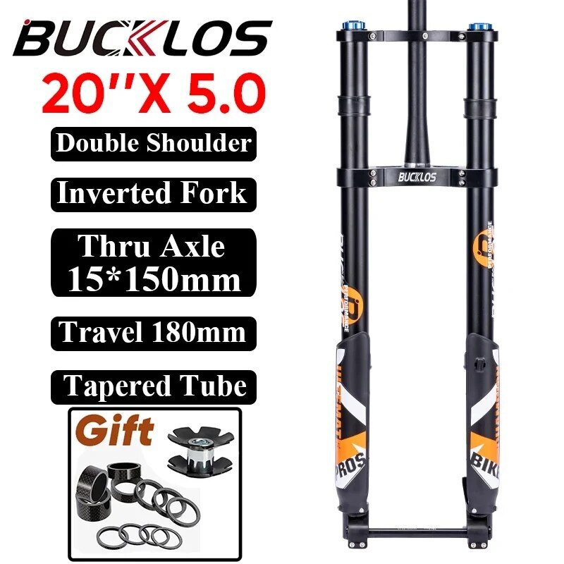 Thru Axle 15*150mm Inverted Air Suspension Fork 20/26Inch Snow E-bike Fat Fork