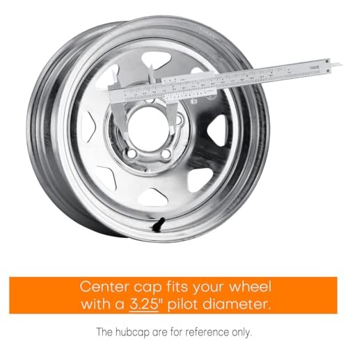 4Pcs 83MM 3.25inch Wheel Center Caps 3.25in Hub Hole, 2.32in Tall Chrome Silver