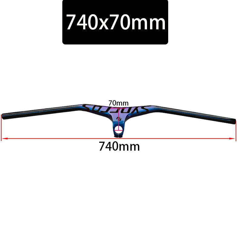 Carbon Integrated Cockpit Handlebar for Mountain Bike 28.6mm Diameter 680-800mm