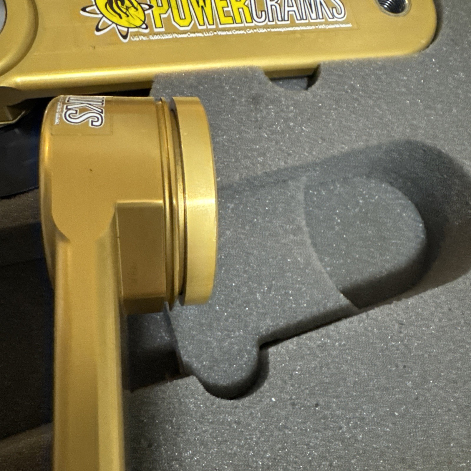 Power Cranks 175.mm Training Crankset w/ Bottom Bracket Gold