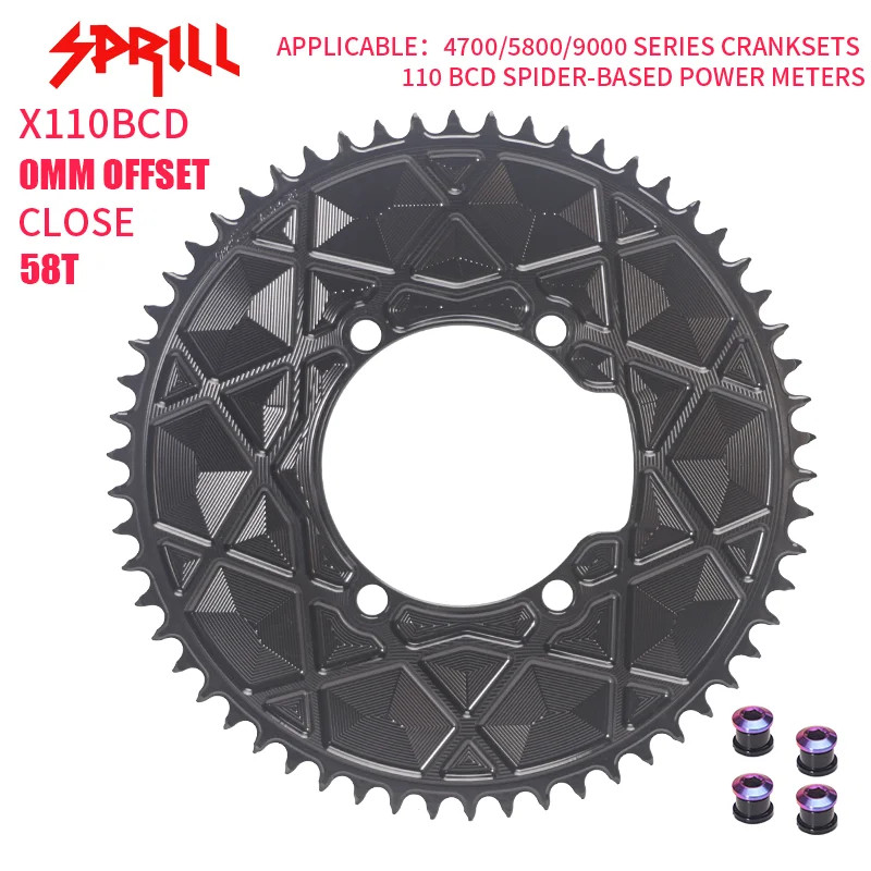 110BCD AERO Narrow Wide Chainring 54-66T Bicycle Chainwheel 9-12speed Sprocket