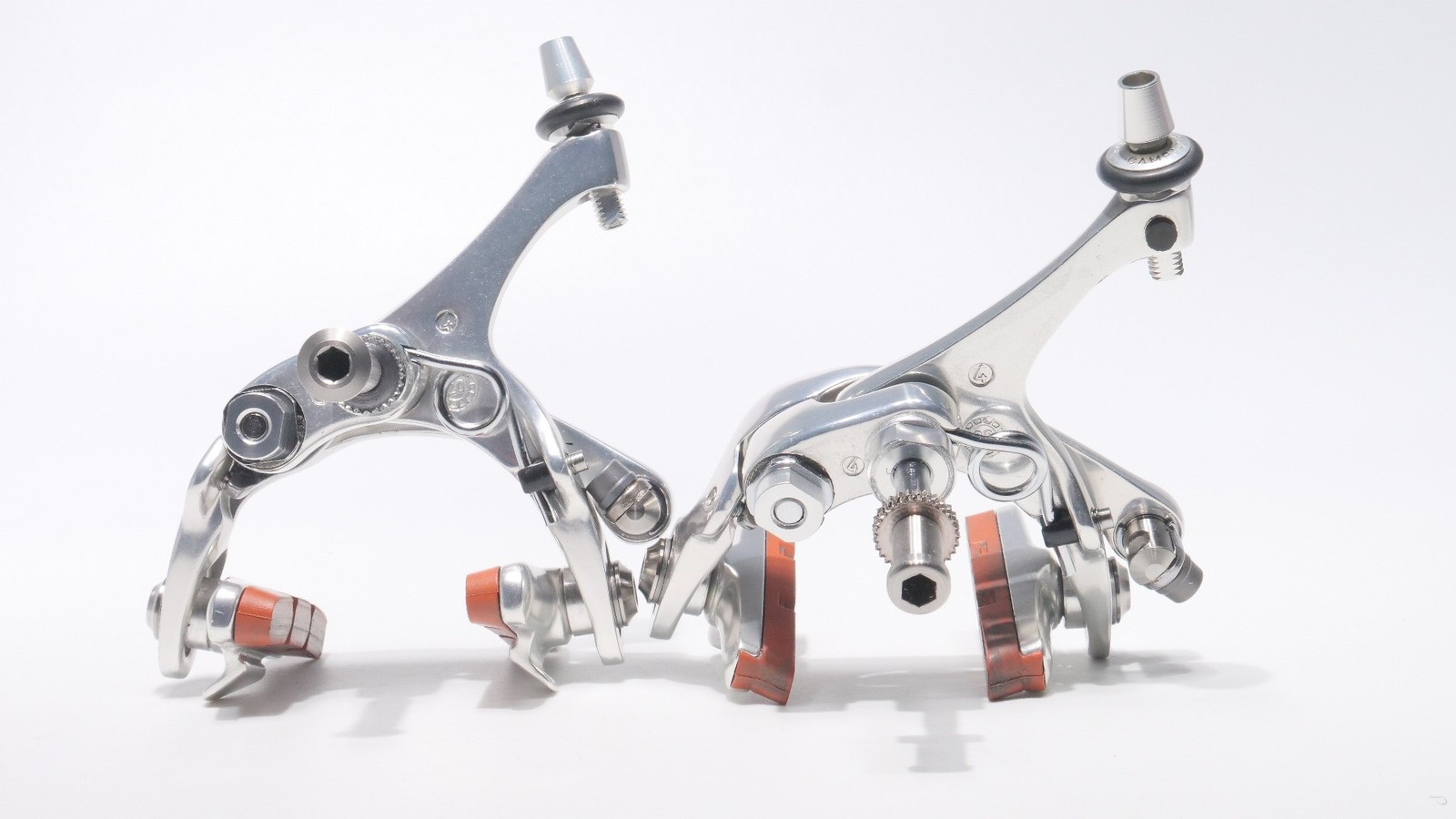 Campagnolo Record Rim Brake Calipers Front+Rear Pair Silver Dual Pivot Road