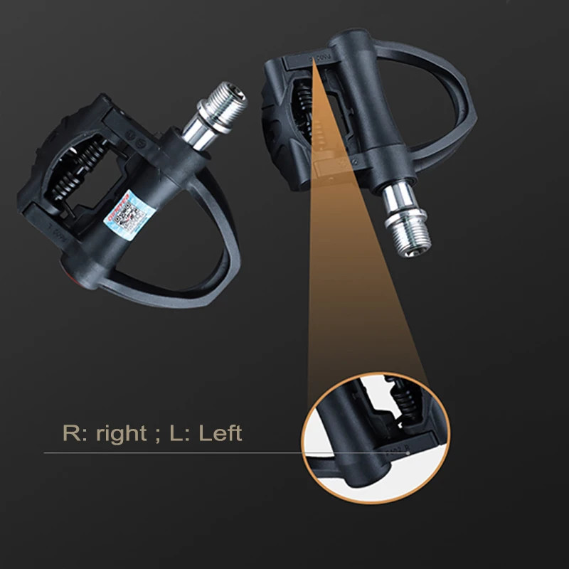 Road Bike Self-Locking Bearing+DU Pedals, Clipless Pedals with Cleat For SPD-SL