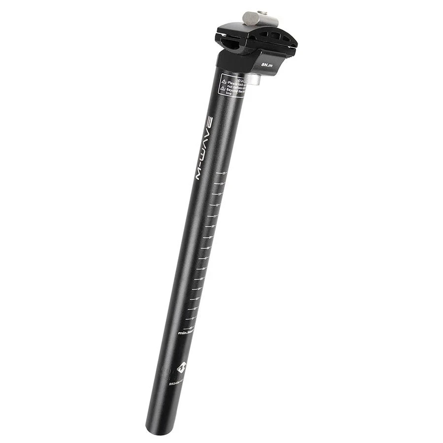 M-Wave Model Seatpost 25.4mm 350mm 0mm Offset Black
