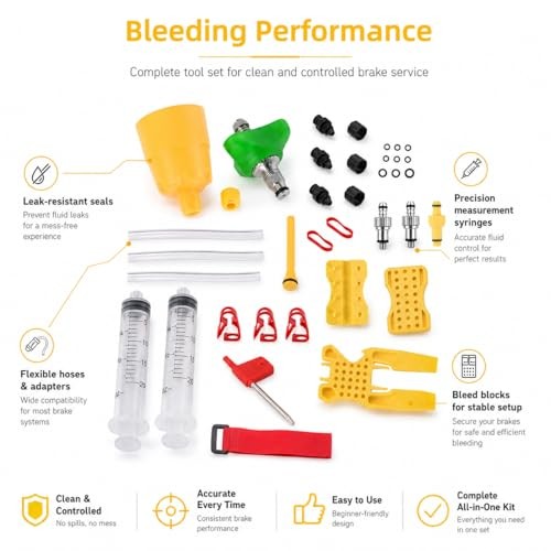Bike Brake Bleed Kit for SRAM DB4 DB6 DB8 Maven Motive, Mineral Oil Hydraulic