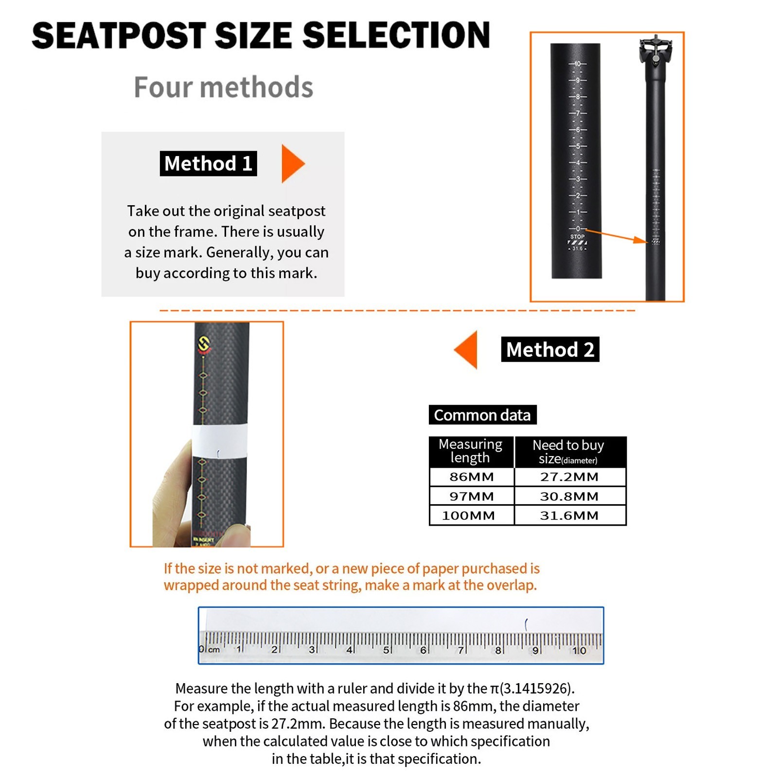 3K Carbon Fiber Bike Tube Seatpost Cycling Racing Road Bicycle Seat Post 27.2mm