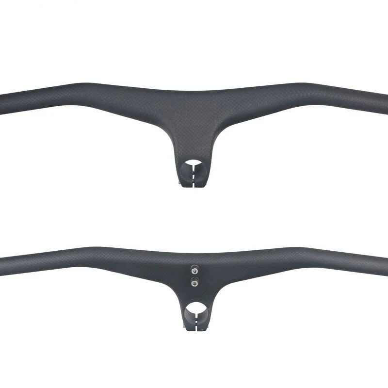 Mountain Bike Carbon Bicycle Handlebar and Stem Integrated Bar -17 Degrees Angle