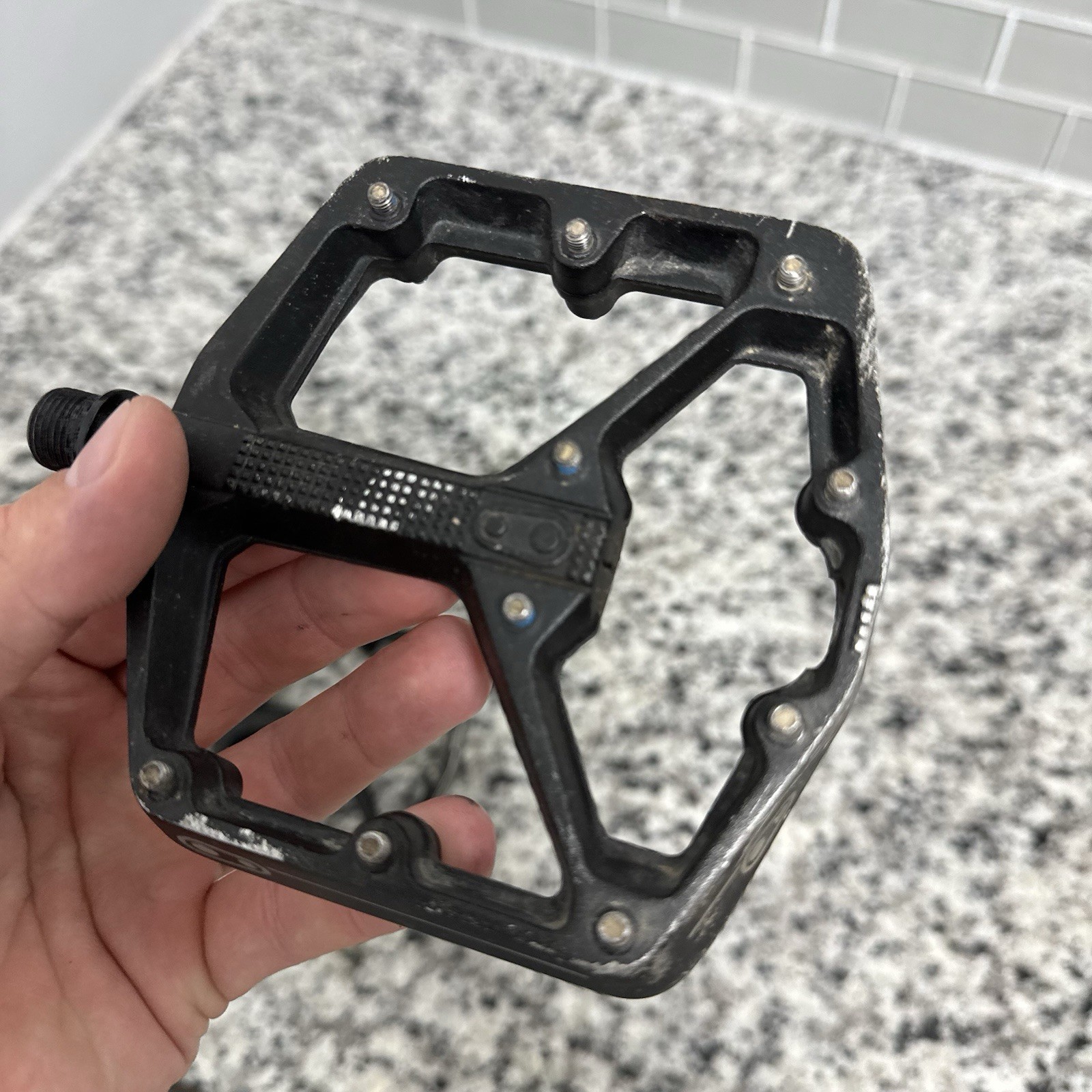 Crankbrothers Stamp Black Aluminum Flat Platform Bicycle Pedals, Pair