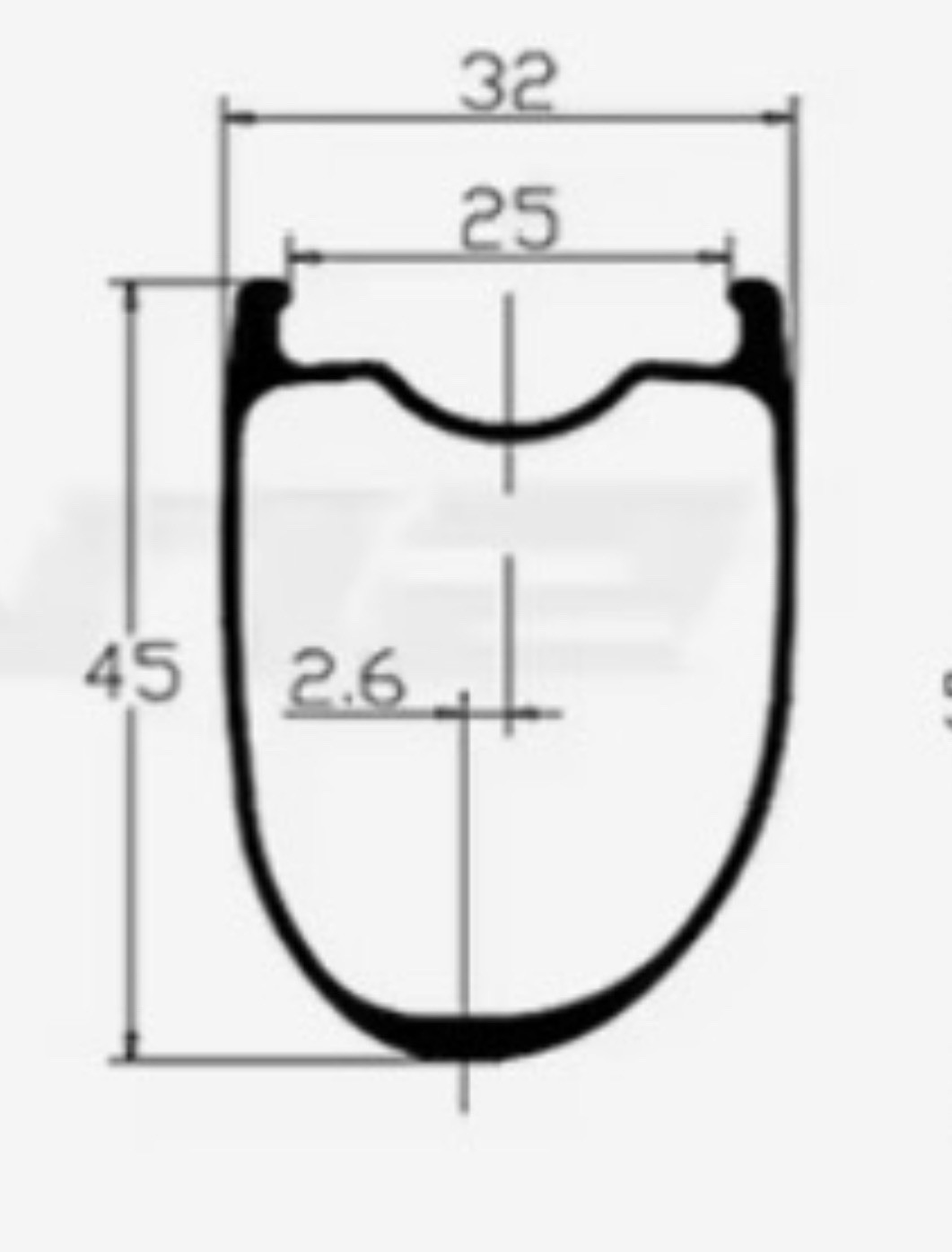 700C 32mm-wide 45-mm Deep Carbon Clincher Rim Road/Gravel 24 Holes 411 Grams